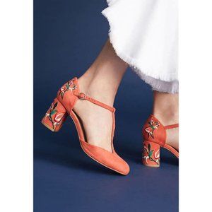 Chelsea Crew Embroidered Frenchie Heels Pumps